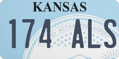 KS license plate 174ALS