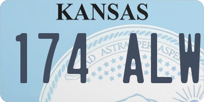 KS license plate 174ALW