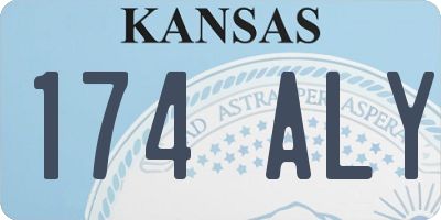 KS license plate 174ALY