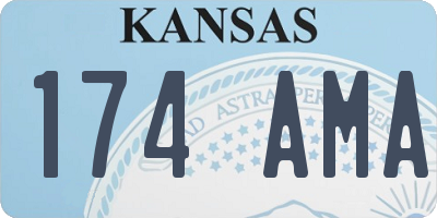 KS license plate 174AMA