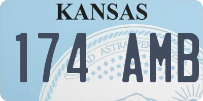 KS license plate 174AMB