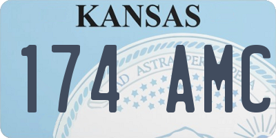 KS license plate 174AMC