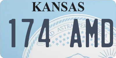 KS license plate 174AMD