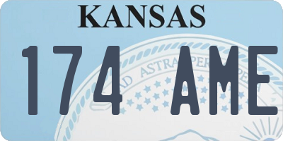 KS license plate 174AME