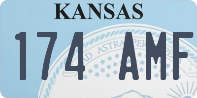 KS license plate 174AMF
