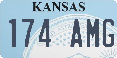KS license plate 174AMG