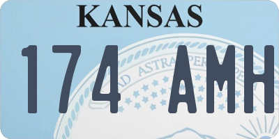 KS license plate 174AMH