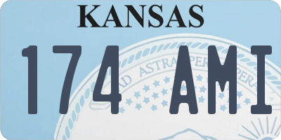 KS license plate 174AMI