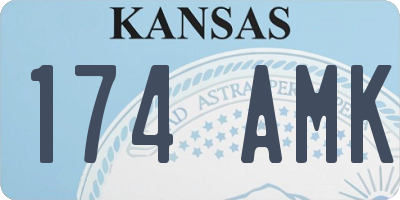 KS license plate 174AMK