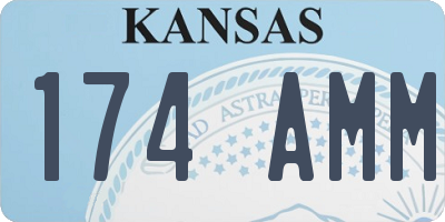 KS license plate 174AMM