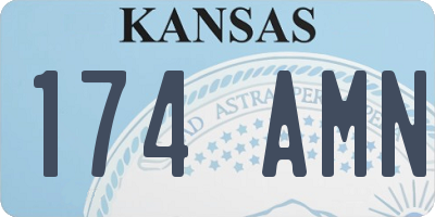 KS license plate 174AMN