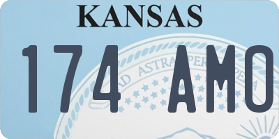 KS license plate 174AMO