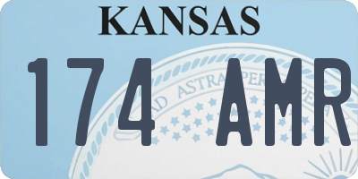 KS license plate 174AMR