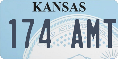 KS license plate 174AMT