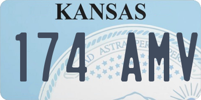KS license plate 174AMV