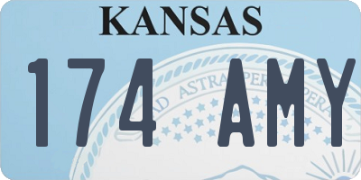 KS license plate 174AMY