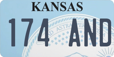 KS license plate 174AND