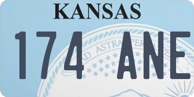 KS license plate 174ANE