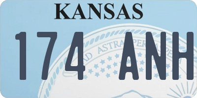KS license plate 174ANH
