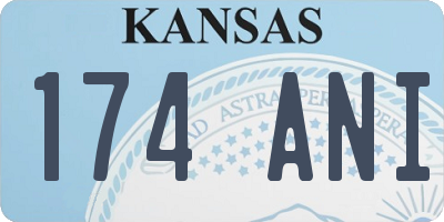 KS license plate 174ANI