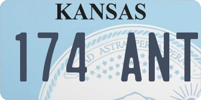 KS license plate 174ANT