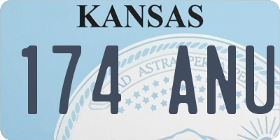 KS license plate 174ANU