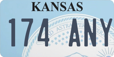 KS license plate 174ANY