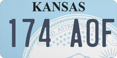 KS license plate 174AOF