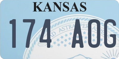 KS license plate 174AOG
