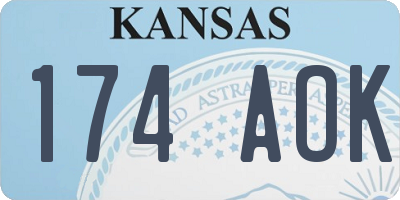 KS license plate 174AOK