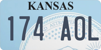 KS license plate 174AOL