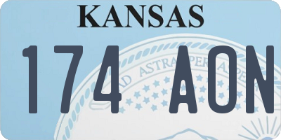 KS license plate 174AON