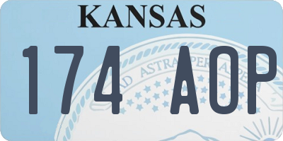 KS license plate 174AOP