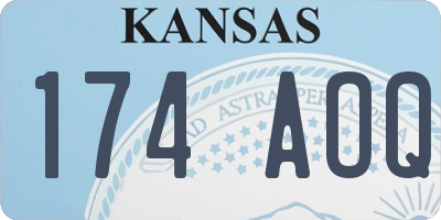 KS license plate 174AOQ