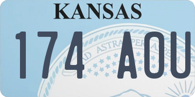 KS license plate 174AOU