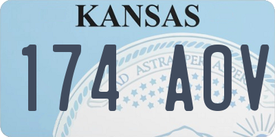 KS license plate 174AOV