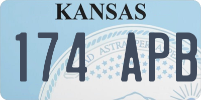 KS license plate 174APB