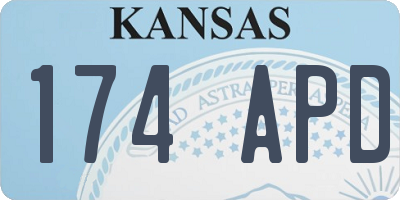 KS license plate 174APD