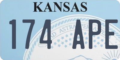 KS license plate 174APE