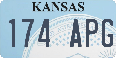 KS license plate 174APG