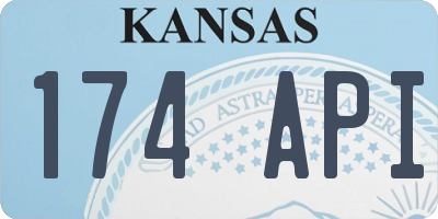 KS license plate 174API