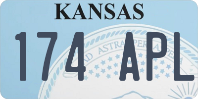 KS license plate 174APL