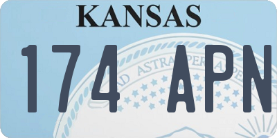 KS license plate 174APN