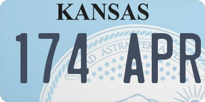 KS license plate 174APR