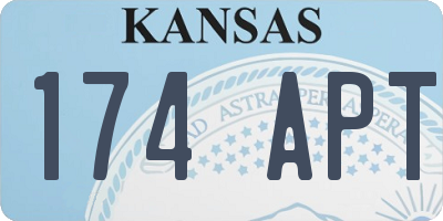 KS license plate 174APT