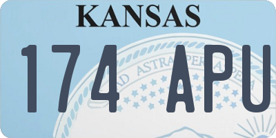 KS license plate 174APU
