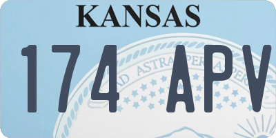 KS license plate 174APV