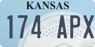 KS license plate 174APX