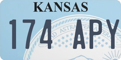 KS license plate 174APY