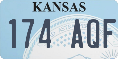 KS license plate 174AQF